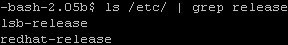ls /etc/ | grep release